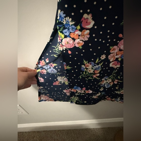 Sag Harbor Vintage Navy Floral Dress Size 14 PETITE - Picture 3 of 6